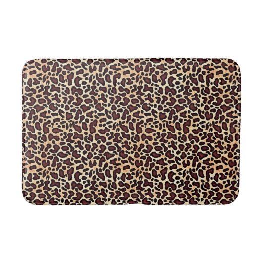 Leopard Skin Brown Cream Pattern - Badmat (Voorkant)