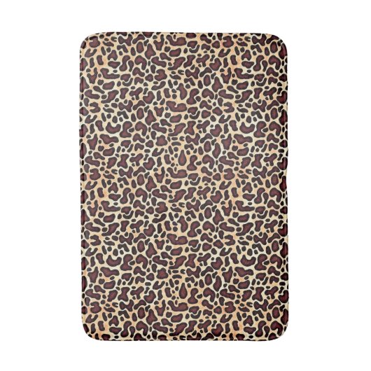 Leopard Skin Brown Cream Pattern - Badmat (Voorkant Verticaal)