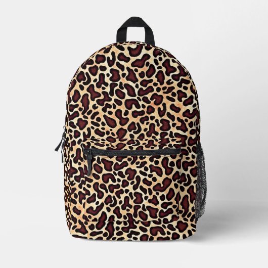 Leopard Skin Brown Cream Pattern - Bedrukte Rugzak (Voorkant)