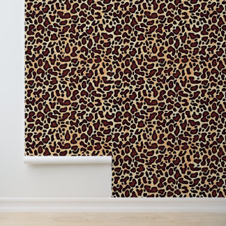 Leopard Skin Brown Cream Pattern - Behang