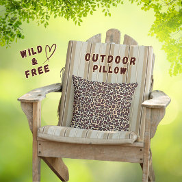 Leopard Skin Brown Cream Pattern - Buitenkussen