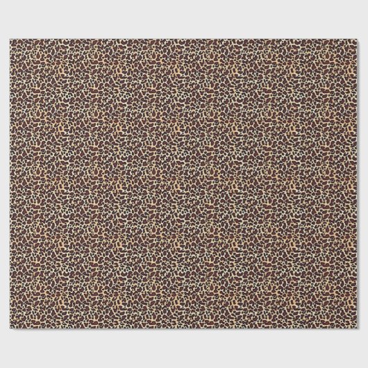 Leopard Skin Brown Cream Pattern - Cadeaupapier (Vlak)