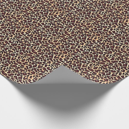 Leopard Skin Brown Cream Pattern - Cadeaupapier (Hoek)