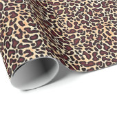 Leopard Skin Brown Cream Pattern - Cadeaupapier (Rol Hoek)