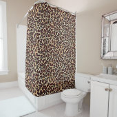Leopard Skin Brown Cream Pattern - Douchegordijn (In situ)