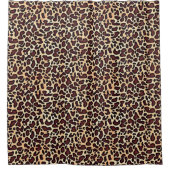 Leopard Skin Brown Cream Pattern - Douchegordijn (Voorkant)