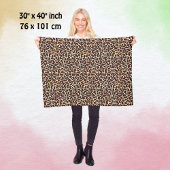 Leopard Skin Brown Cream Pattern - Fleece Deken