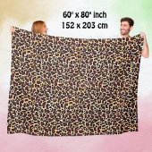 Leopard Skin Brown Cream Pattern - Fleece Deken