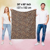 Leopard Skin Brown Cream Pattern - Fleece Deken