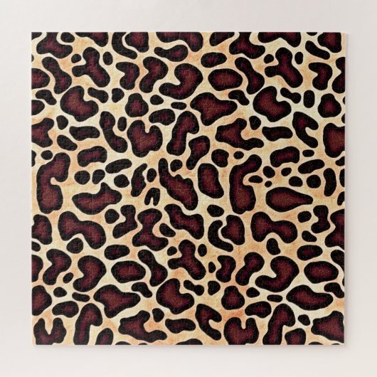 Leopard Skin Brown Cream Pattern - Legpuzzel (Horizontaal)