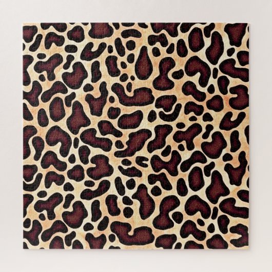 Leopard Skin Brown Cream Pattern - Legpuzzel (Verticaal)