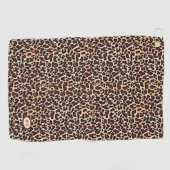 Leopard Skin Brown Cream Pattern Monogrammed - Golfhanddoek (Horizontaal)