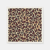 Leopard Skin Brown Cream Pattern - Servet (Voorkant)