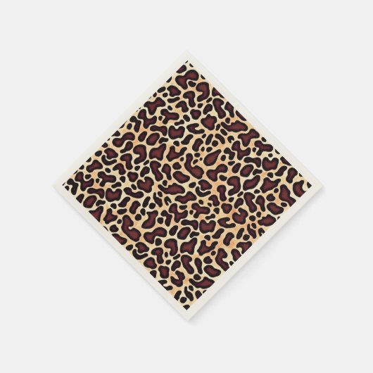 Leopard Skin Brown Cream Pattern - Servet (Hoek)