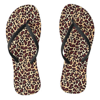 Leopard Skin Brown Cream Pattern - Teenslippers