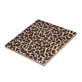 Leopard Skin Brown Cream Pattern - Tegeltje (Zijkant)