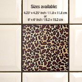 Leopard Skin Brown Cream Pattern - Tegeltje