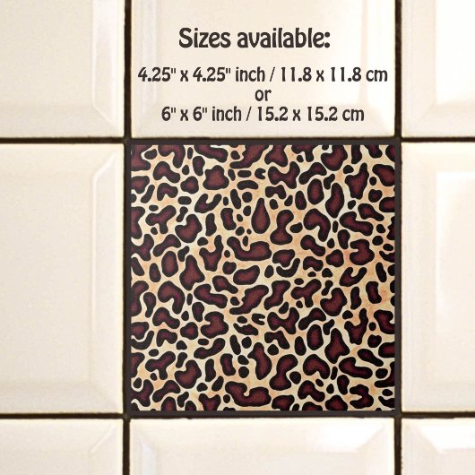 Leopard Skin Brown Cream Pattern - Tegeltje