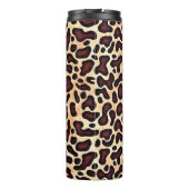Leopard Skin Brown Cream Pattern - Thermosbeker (Achterkant)