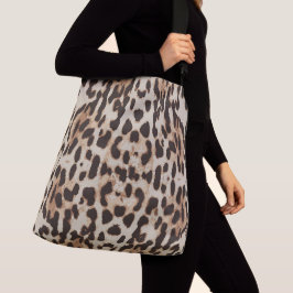 Leopard Skin Cross-Body Big Bag Crossbody Tas