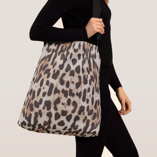 Leopard Skin Cross-Body Big Bag Crossbody Tas (Dichtbij)