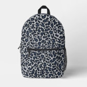 Leopard Skin Denim Grey Blue Pattern - Bedrukte Rugzak (Voorkant)
