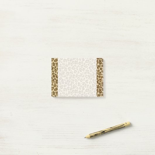 Leopard Skin Fabric Pattern Post-it® Notes (Op bureau)