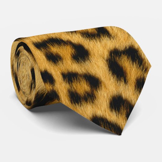 Leopard Skin Hair Print Stropdas (Opgerold)