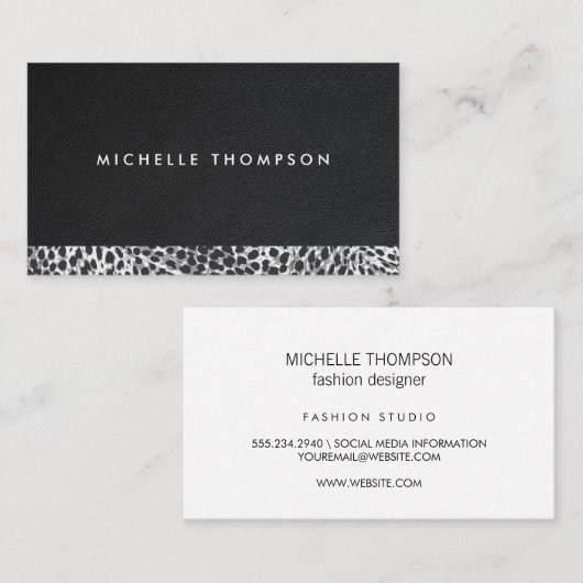 Leopard Skin | Mode Designer Visitekaartje (Voorkant / Achterkant)