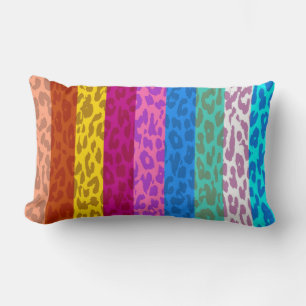 Leopard Skin Multicolor Stripe Patroon 2 Kussen