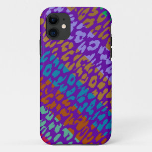 Leopard Skin Multicolor Stripe Patroon 4 iPhone 11 Hoesje