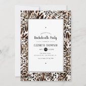 Leopard Skin Pattern Bachelorette Party Kaart (Voorkant)