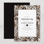 Leopard Skin Pattern Bachelorette Party Kaart (Voorkant / Achterkant)