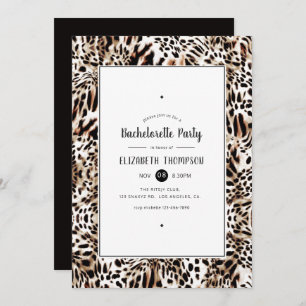 Leopard Skin Pattern Bachelorette Party Kaart