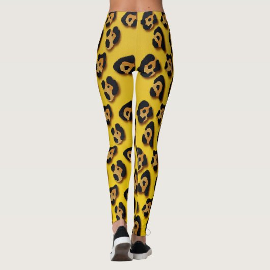 leopard skin pattern leggings (Achterkant)