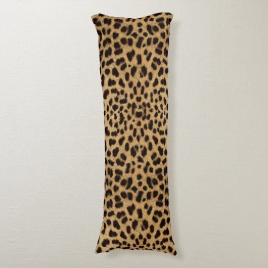 Leopard Skin Pattern Lichaamskussen (Voorkant Verticaal)