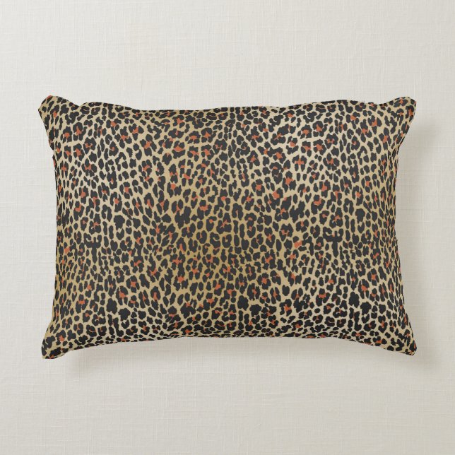 Leopard Skin Print Accent Kussen (Voorkant)