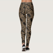Leopard Skin Print Black en Brown leggings (Achterkant)
