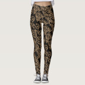 Leopard Skin Print Black en Brown leggings (Voorkant)