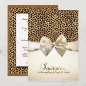 leopard skin print bruiloft uitnodiging (Voorkant / Achterkant)
