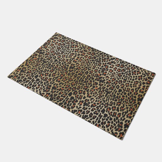 Leopard Skin Print Deurmat (Schuin)