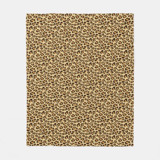 Leopard Skin Print Fleece Deken (Voorkant)