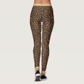 leopard Skin Print Gold Glitter Girly Chic Leggings (Achterkant)