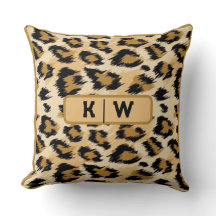 Leopard Skin Print Monogram Initiaal |