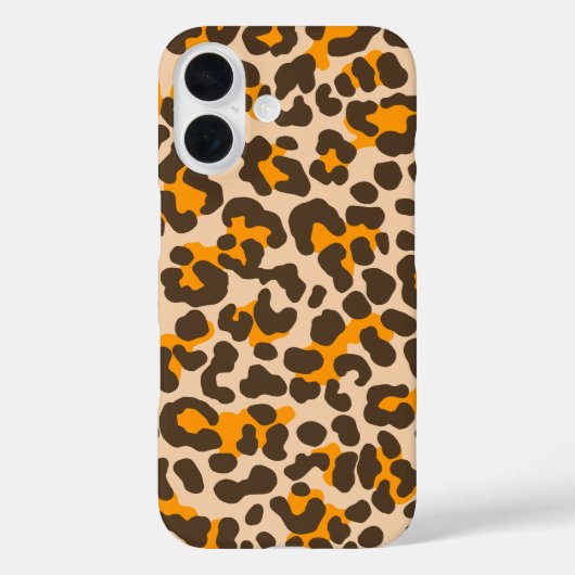 Leopard Skin Print Patroon Mosterd Geel Bruin Case-Mate iPhone Case (Achterkant)