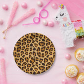 Leopard Skin Print Patroon Papieren Bordje (Feest)