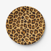 Leopard Skin Print Patroon Papieren Bordje (Voorkant)