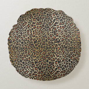Leopard Skin Print Rond Kussen