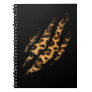 Leopard Skin Print Torn Claw Notitieboek