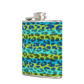 Leopard Skin Retro Patroon 4 Heupfles (Links)